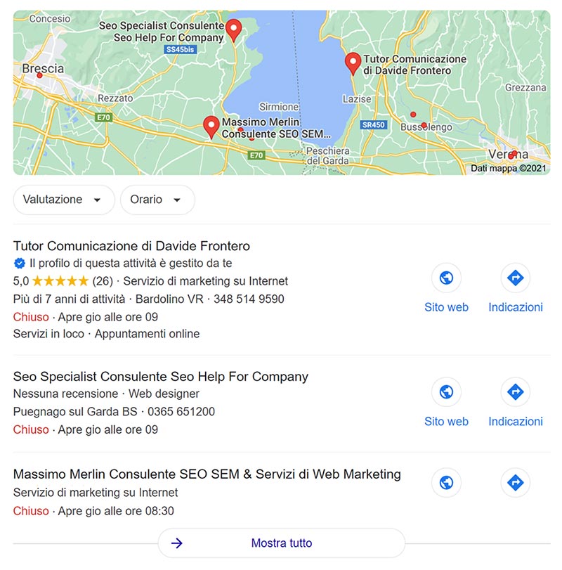 google-business-consulente-seo-verona